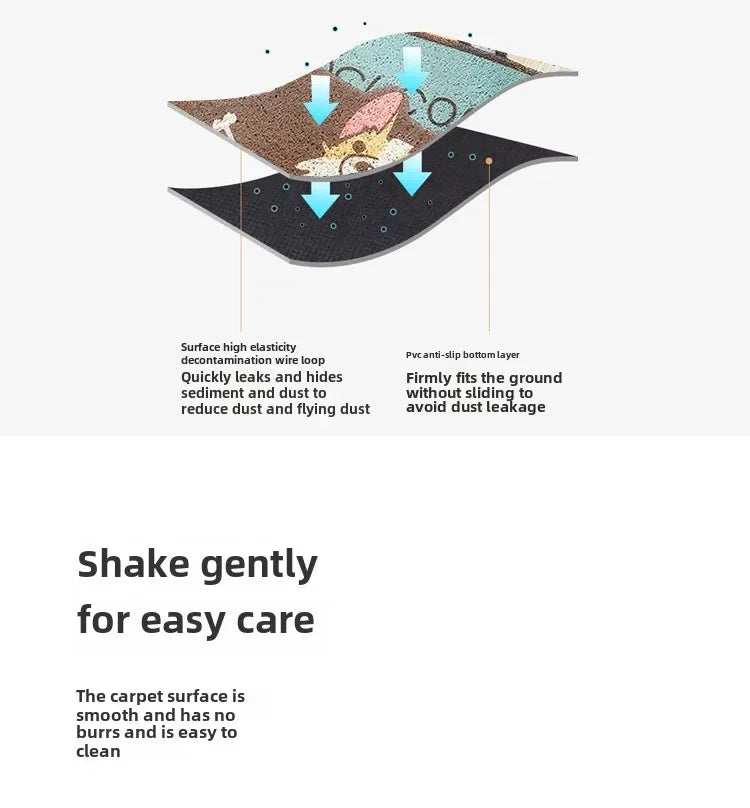 Cartoon Welcome Entrance Doormat Carpet Kitchen Corridor Non-slip Cat Dog Pet Floor Mat Suitable for Home Bathroom Living Room