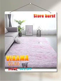 VIKAMA Cartoon Cute Imitation Cashmere Carpet Living Room Bedroom Bedside Children's Room Easy To Care Carpet Home Decoration