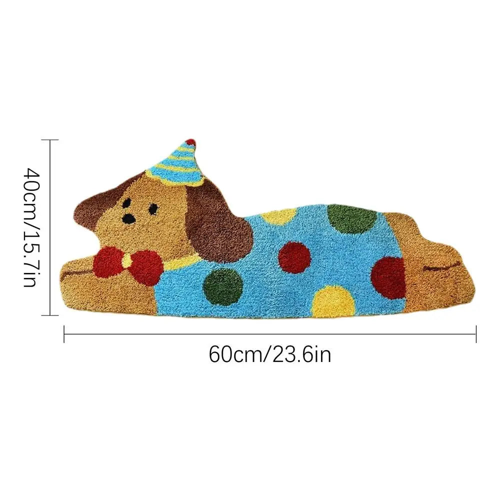 Cat Bathroom Rug Hugging Cat Pattern Plush Bathroom Decor Mat Funny Machine Wash Water Absorbent Thick Shower Rug With Non-Slip