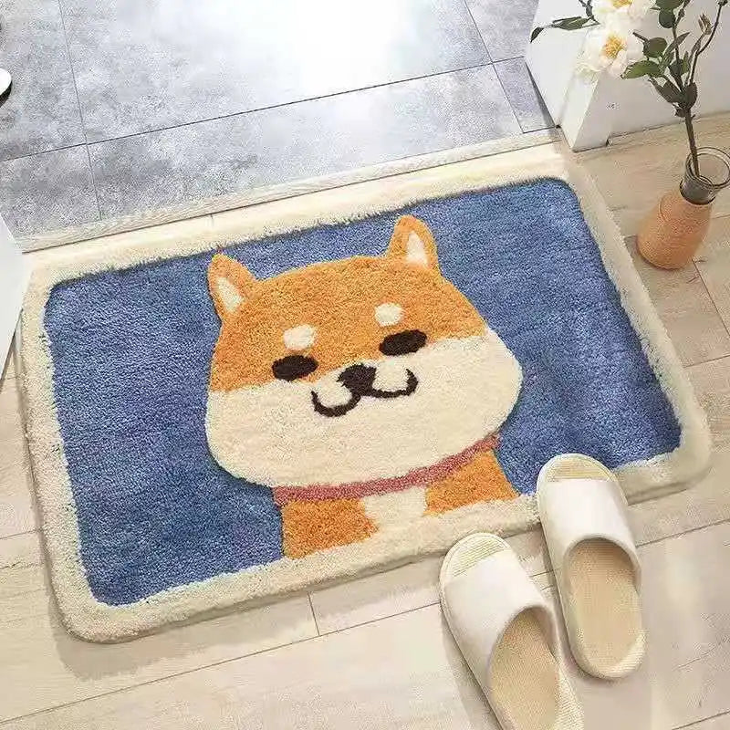 Bathroom Mat Cartoon Washable Cute Water Absorbent Non-slip Quick Dry Home Textile Bedroom Soft Household Doormats Decor New