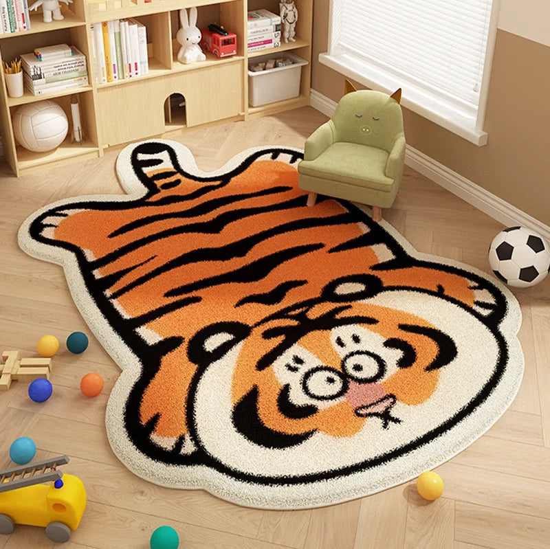 VIKAMA Cartoon Cute Imitation Cashmere Carpet Living Room Bedroom Bedside Children's Room Easy To Care Carpet Home Decoration
