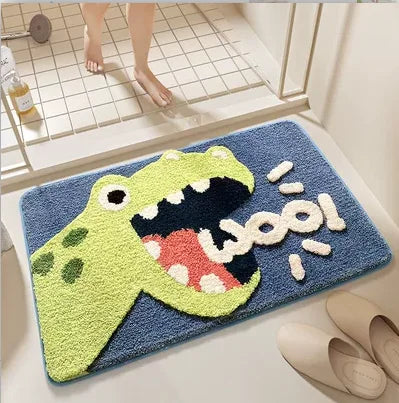 Cartoon Floor Mat, Bathroom, Water Absorption, Household Toilet, Doorstep, Bathroom, Non Slip Entrance Mat, Bedroom Carpet