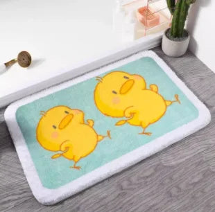 Cartoon Floor Mat, Bathroom, Water Absorption, Household Toilet, Doorstep, Bathroom, Non Slip Entrance Mat, Bedroom Carpet