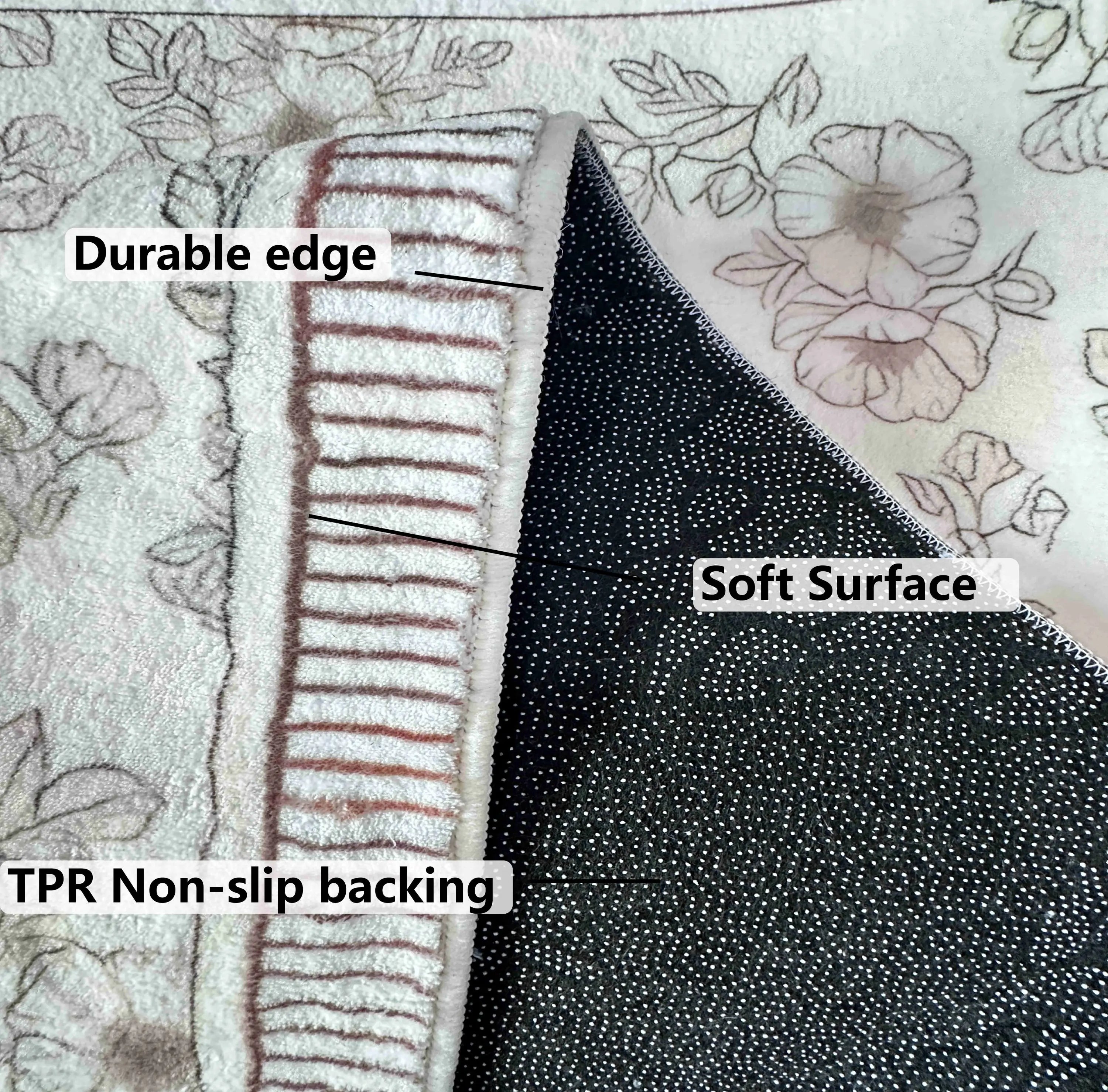 VIKAMA Imitation Cashmere Cute Cartoon Carpet Shaped Rugs Bedside Carpets Home Decor Living Room Sofa Rugs Non-Slip Bedroom Mat