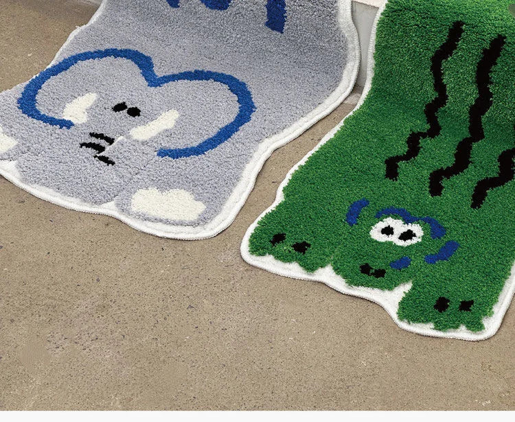 Vikama Cartoon Animal Imitation Cashmere Rug Comfortable Soft Bedroom Bed Blanket Housewarming Children Gift Home Decor