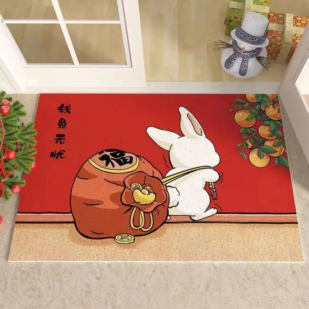 40x60cm Carton Animal Cat & Dog Welcome Door Entrance Mat Remove Dust & Water Carpet for Indoor & Outdoor