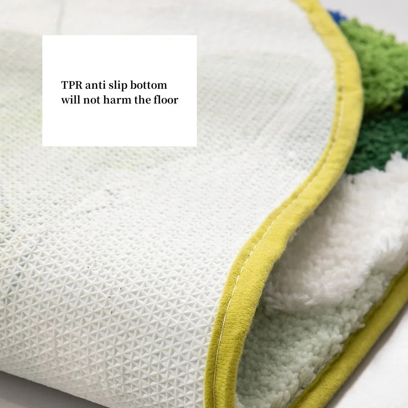 Thicken Moss Tufted Doormat Forest Aesthetics Kitchen Carpet Anti Slip Bath Mat Home Decor Entrance/Hallway Room Rug Customized