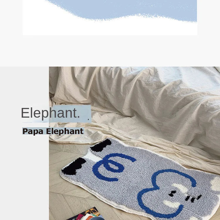Vikama Cartoon Animal Imitation Cashmere Rug Comfortable Soft Bedroom Bed Blanket Housewarming Children Gift Home Decor