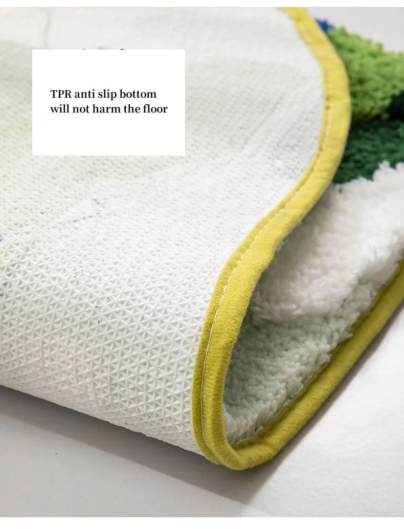 Thicken Moss Tufted Doormat Forest Aesthetics Kitchen Carpet Anti Slip Bath Mat Home Decor Entrance/Hallway Room Rug Customized